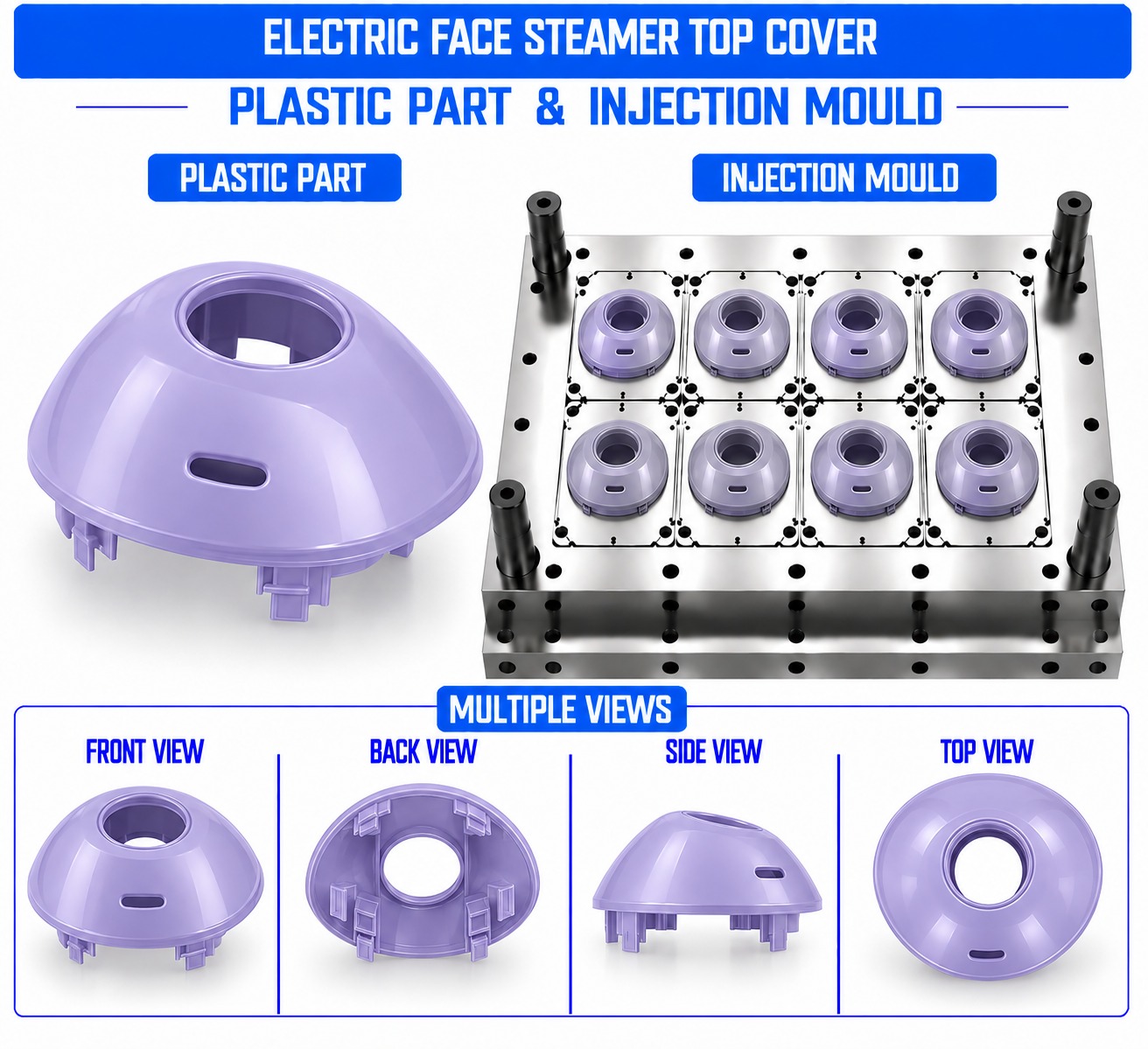 Electric Face Steamer Plastic Top Cover Mould and Moulding Service